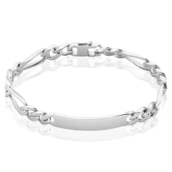 Bracelet Identité Argent Blanc Vivian