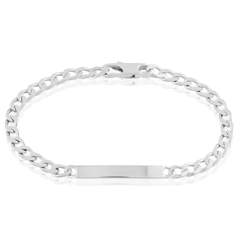 Bracelet Identité Argent Blanc Casper