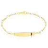 Bracelet Identité Bartolomee Maille Alternee 1/3 Or Bicolore