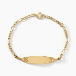 Bracelet Identité Bartolomee Maille Alternee 1/3 3 Or Jaune