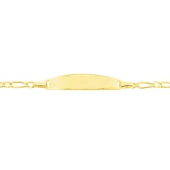 Bracelet Identité Bartolomee Maille Alternee 1/1 Or Jaune
