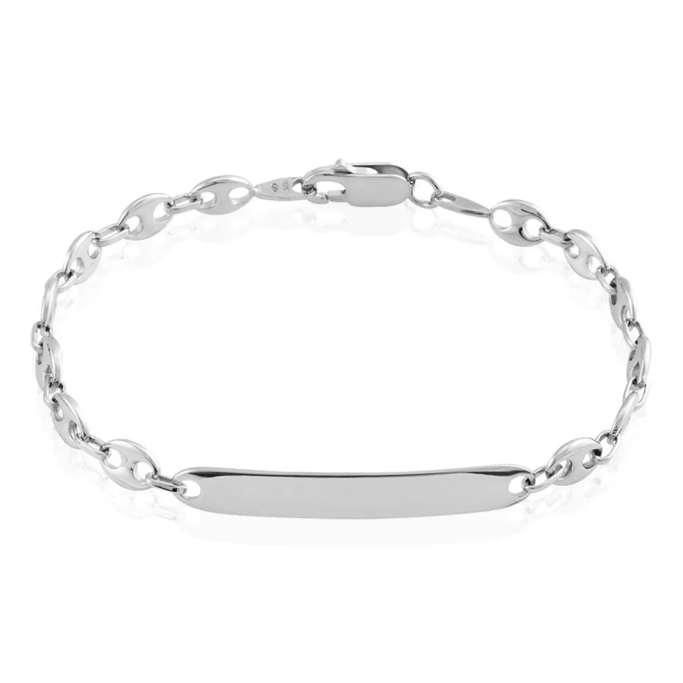 Bracelet Identité Carrus Argent Blanc
