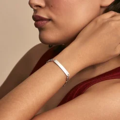 Bracelet Identité Carrus Argent Blanc