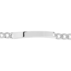 Bracelet Identité Casper Gourmette Argent Blanc