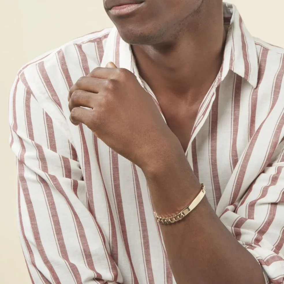 Bracelet Identité Clement Plaqué Or Jaune