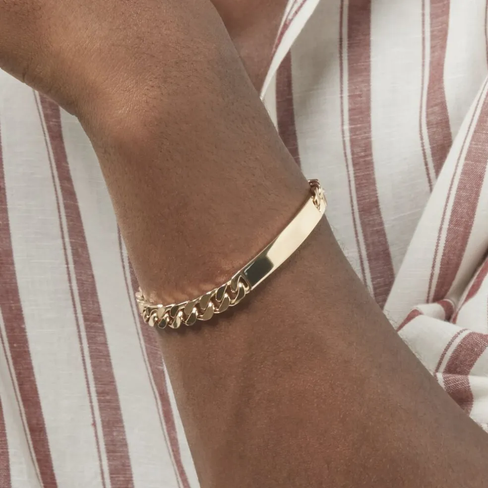 Bracelet Identité Clement Plaqué Or Jaune