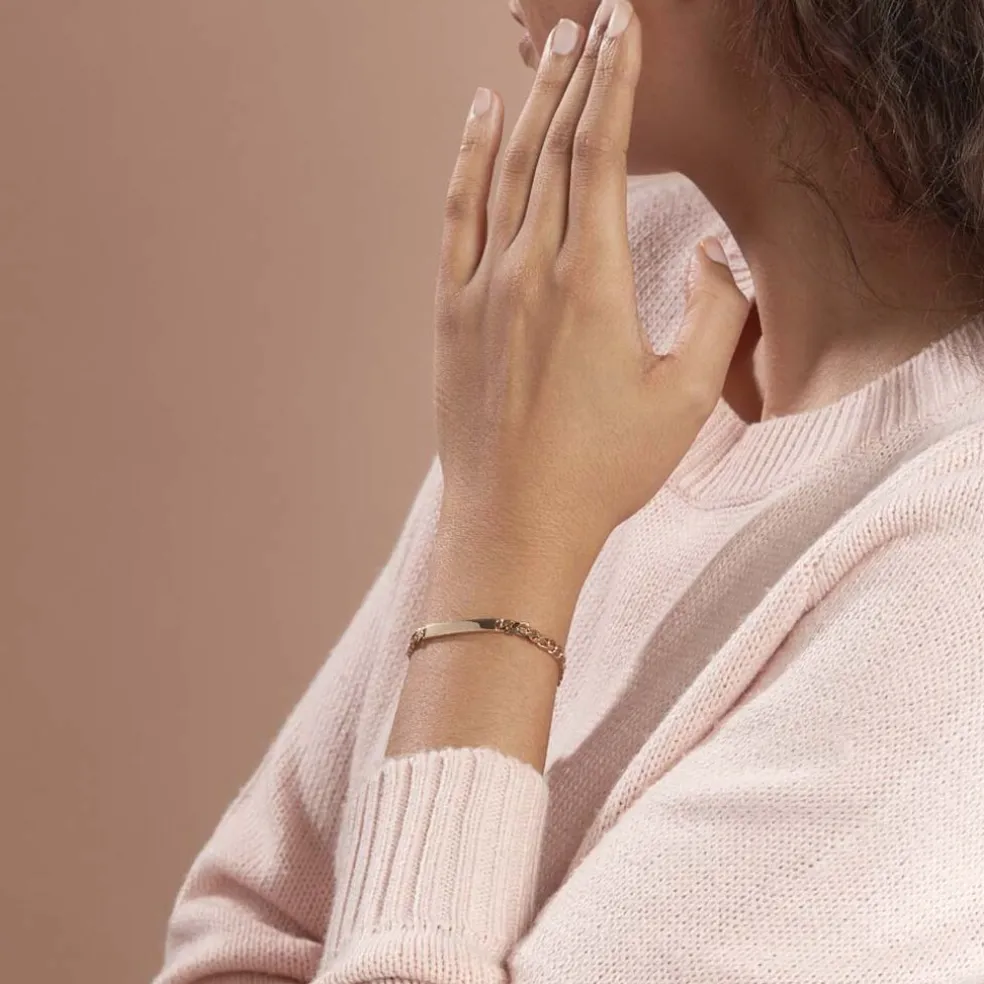 Bracelet Identité Clement Plaqué Or Jaune