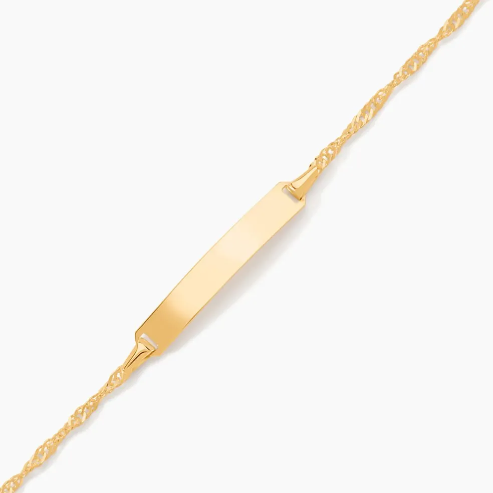 Bracelet Identité Ericka Maille Singapour Or Jaune