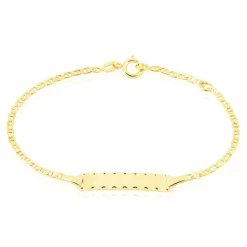 Bracelet Identité Esta Maille Forçat Or Jaune