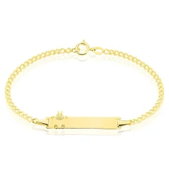 Bracelet Identité Etheline Maille Gourmette Or Jaune