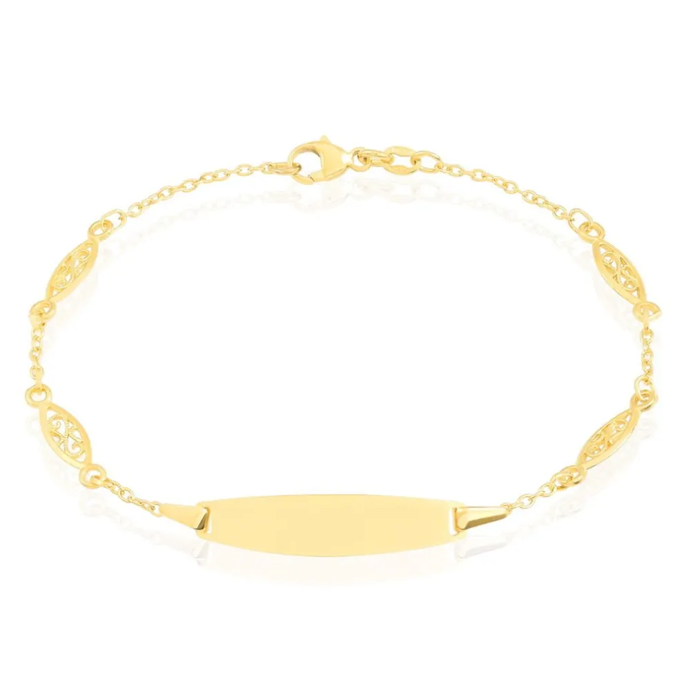 Bracelet Identité Eudoxie Maille Filigrane Or Jaune