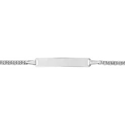 Bracelet Identité Euphenia Maille Bismark Or Blanc