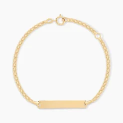 Bracelet Identité Euphenia Maille Bismark Or Jaune