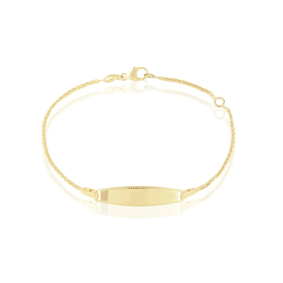 Bracelet Identité Euriel Maille Palmier Or Jaune