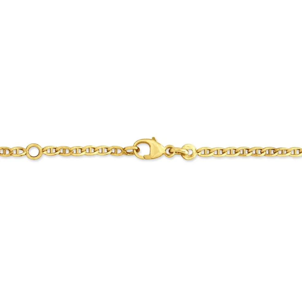 Bracelet Identité Fanelia Maille Marine Or Jaune