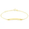 Bracelet Identité Gaspardine Maille Forçat Or Jaune Oxyde De Zirconium
