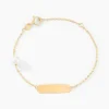 Bracelet Identité Helee Or Jaune Perle De Culture
