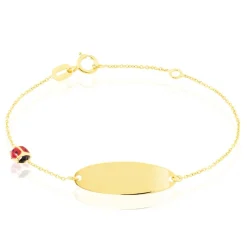 Bracelet Identité Holden Coccinelle Or Jaune