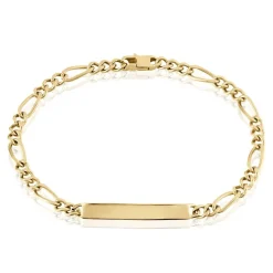 Bracelet Identité Plaqué Or Jaune Bixente