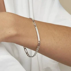 Bracelet Identité Vila Argent Blanc