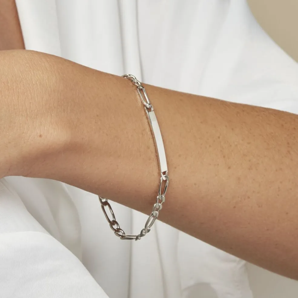 Bracelet Identité Vila Argent Blanc