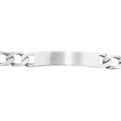 Bracelet Identité Vivian Maille Alternee 1/3 Argent Blanc