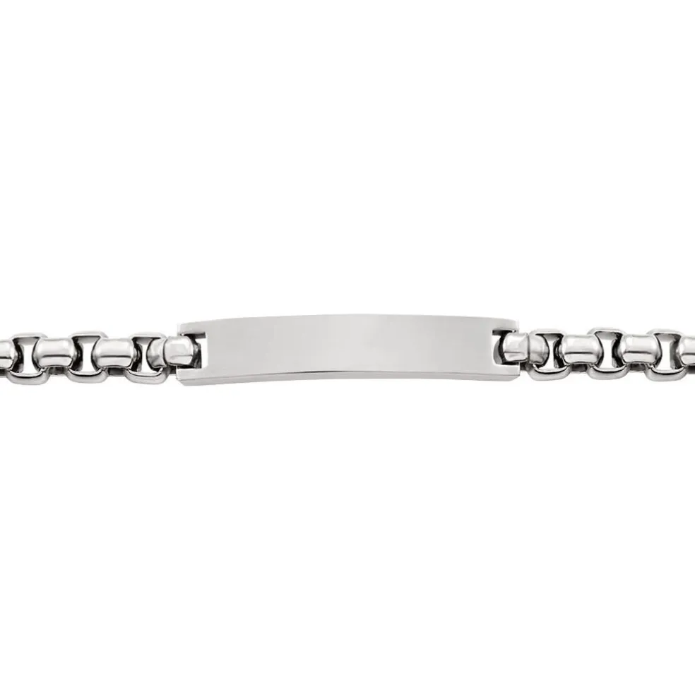 Bracelet Identite Acier Blanc Doryan