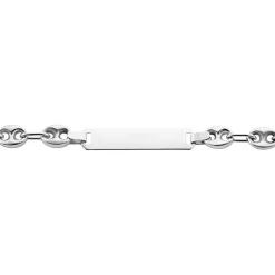 Bracelet Identite Argent Blanc Carrus