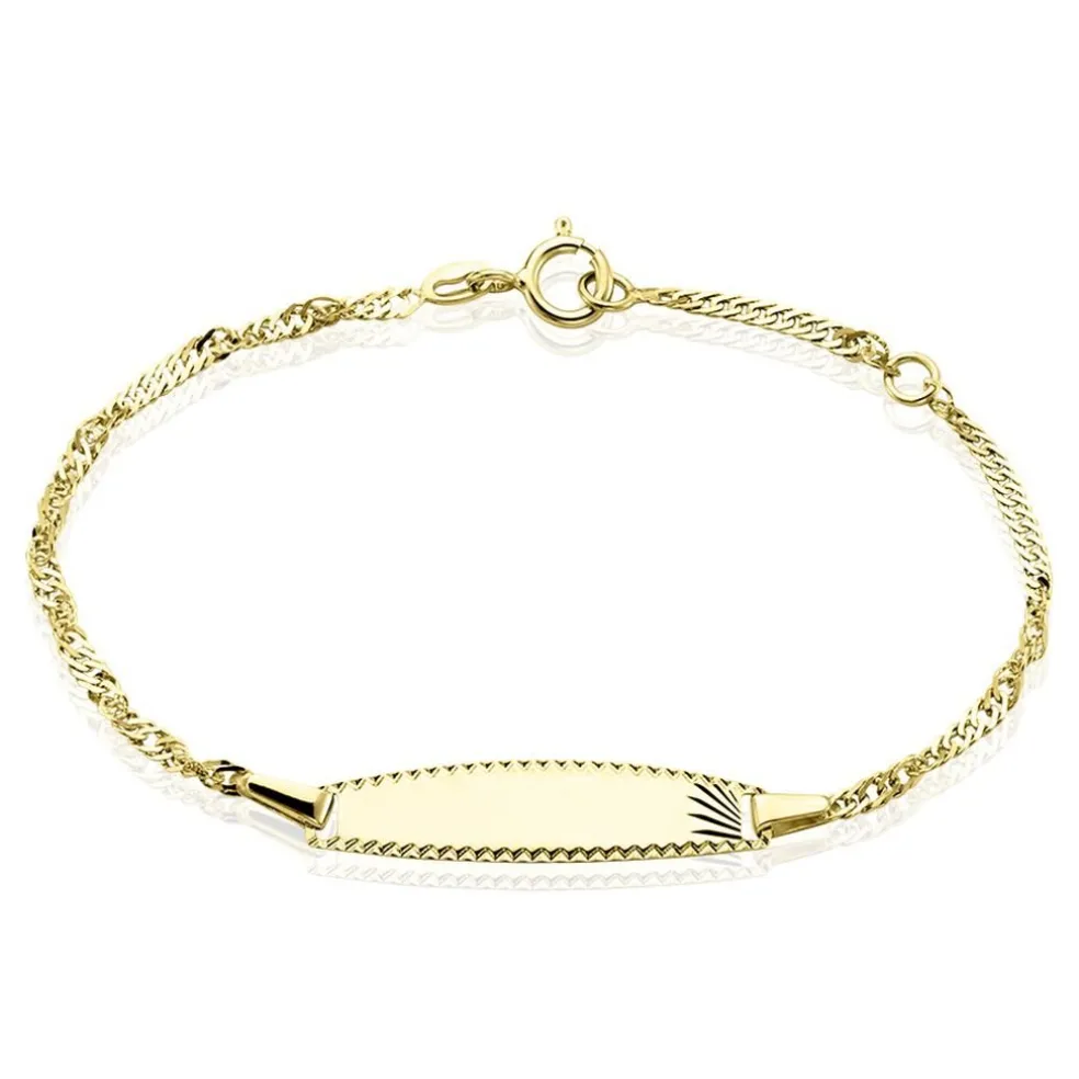 Bracelet Identite Bebe Or Jaune Ericka