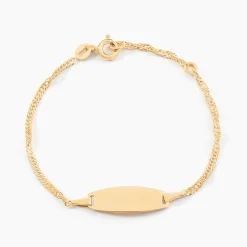 Bracelet Identite Bebe Or Jaune Ericka