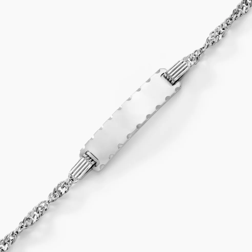 Bracelet Identitée Halia Argent Blanc