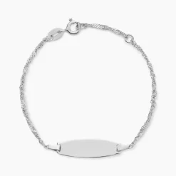 Bracelet Identitée Myline Argent Blanc