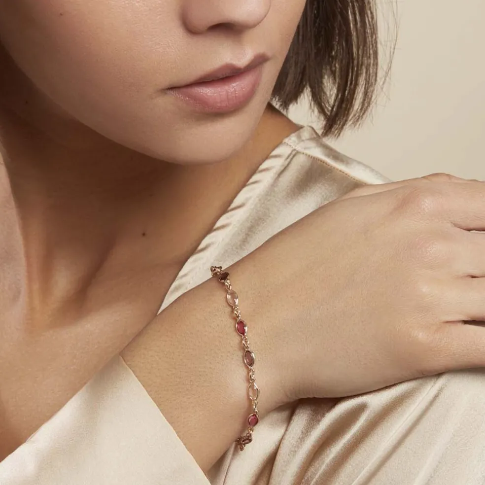 Bracelet Ilvaae Plaqué Or Jaune Pierre De Synthese