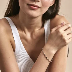 Bracelet Ilvaae Plaqué Or Jaune Pierre De Synthese