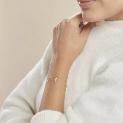 Bracelet Indian Nature Feuilles Or Jaune