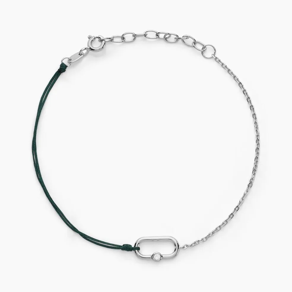 Bracelet Infini Pop Argent Blanc Oxyde De Zirconium