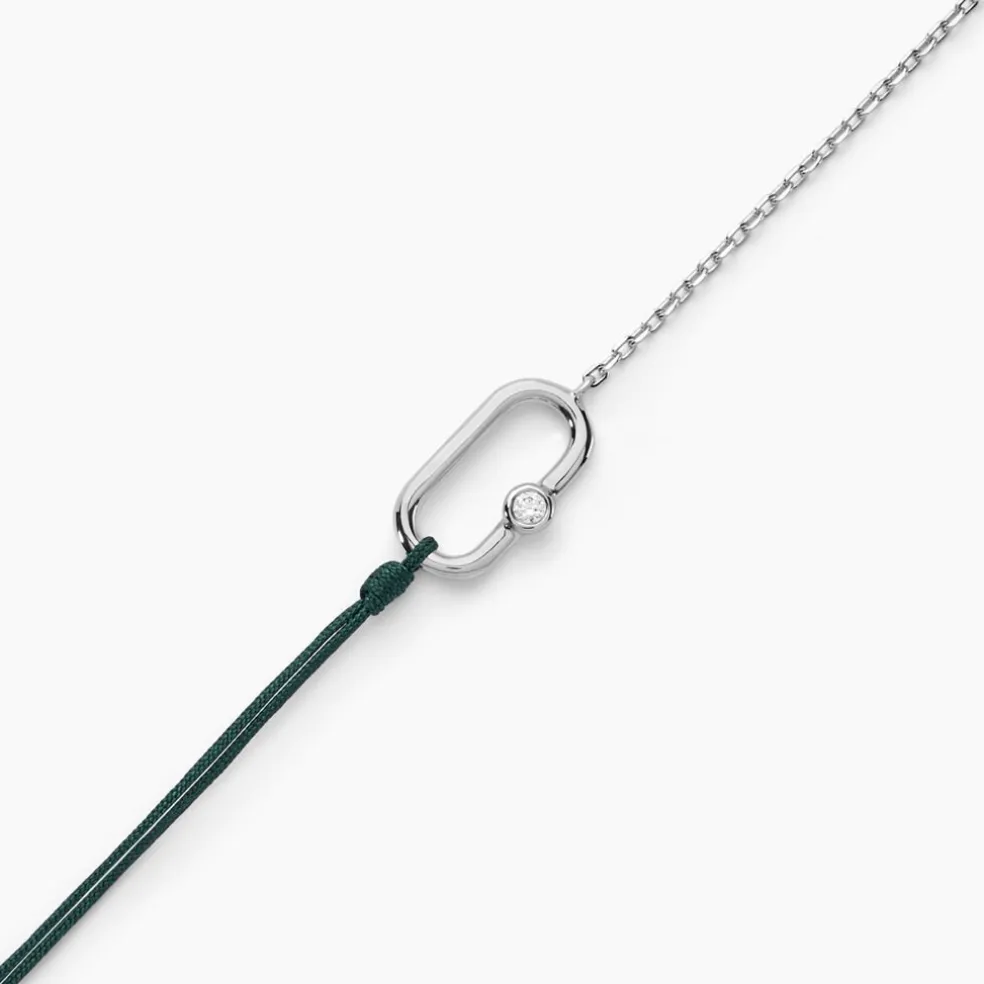 Bracelet Infini Pop Argent Blanc Oxyde De Zirconium