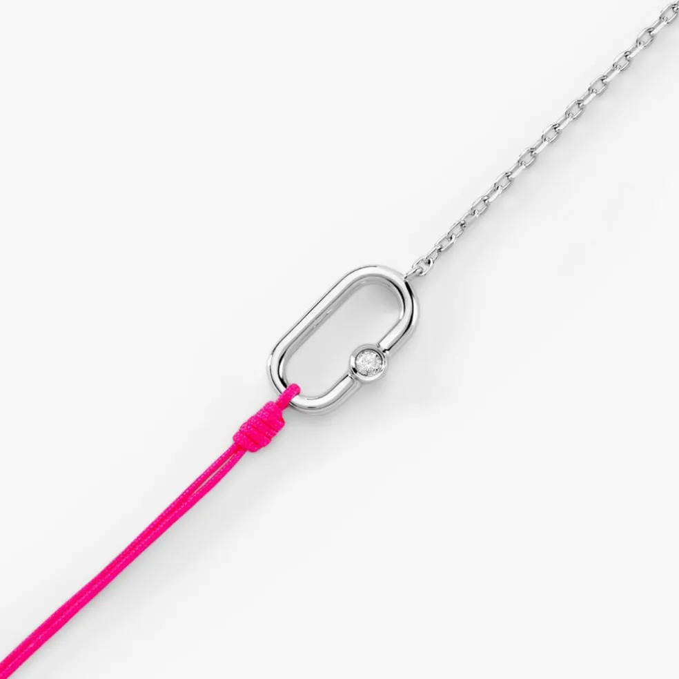 Bracelet Infini Pop Argent Blanc Oxyde De Zirconium