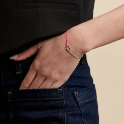 Bracelet Infini Pop Argent Blanc Oxyde De Zirconium