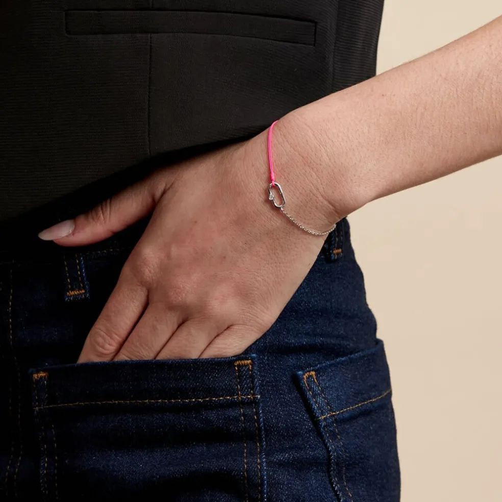 Bracelet Infini Pop Argent Blanc Oxyde De Zirconium