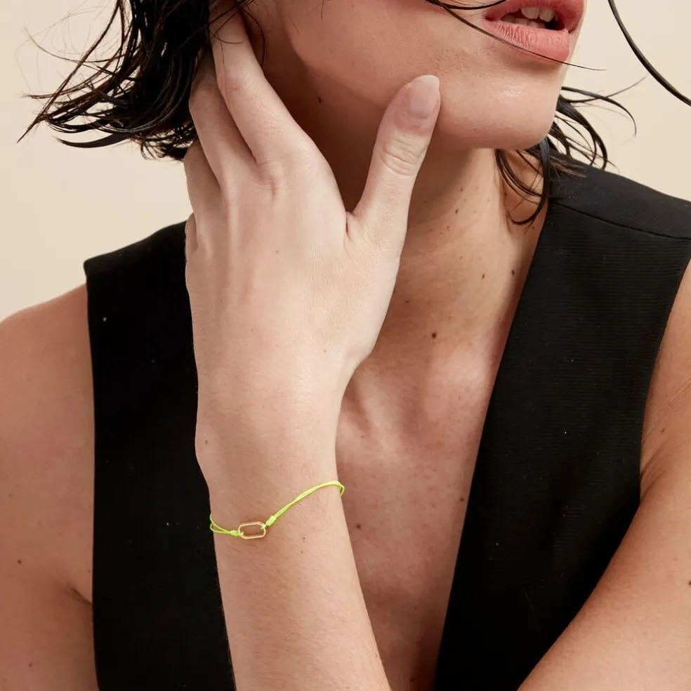 Bracelet Infini Pop Argent Jaune