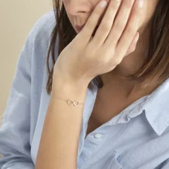 Bracelet Infino Or Jaune Diamant