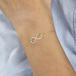 Bracelet Infino Or Jaune Diamant