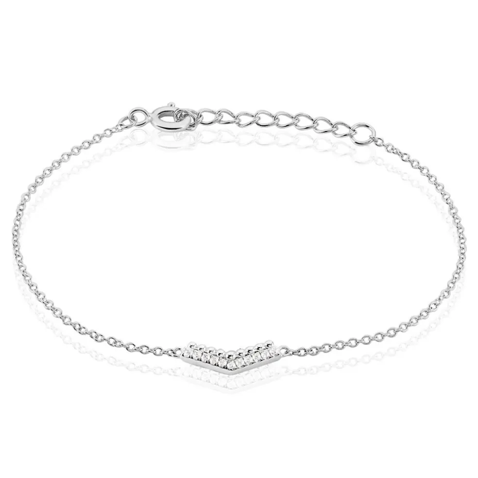 Bracelet Irina Argent Blanc Oxyde De Zirconium
