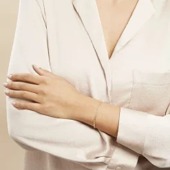 Bracelet Iris Or Jaune Maille Gourmette