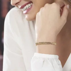 Bracelet Iris Or Jaune Maille Gourmette