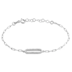 Bracelet Isabel Argent Blanc Oxyde De Zirconium