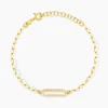 Bracelet Isabel Argent Jaune Oxyde De Zirconium