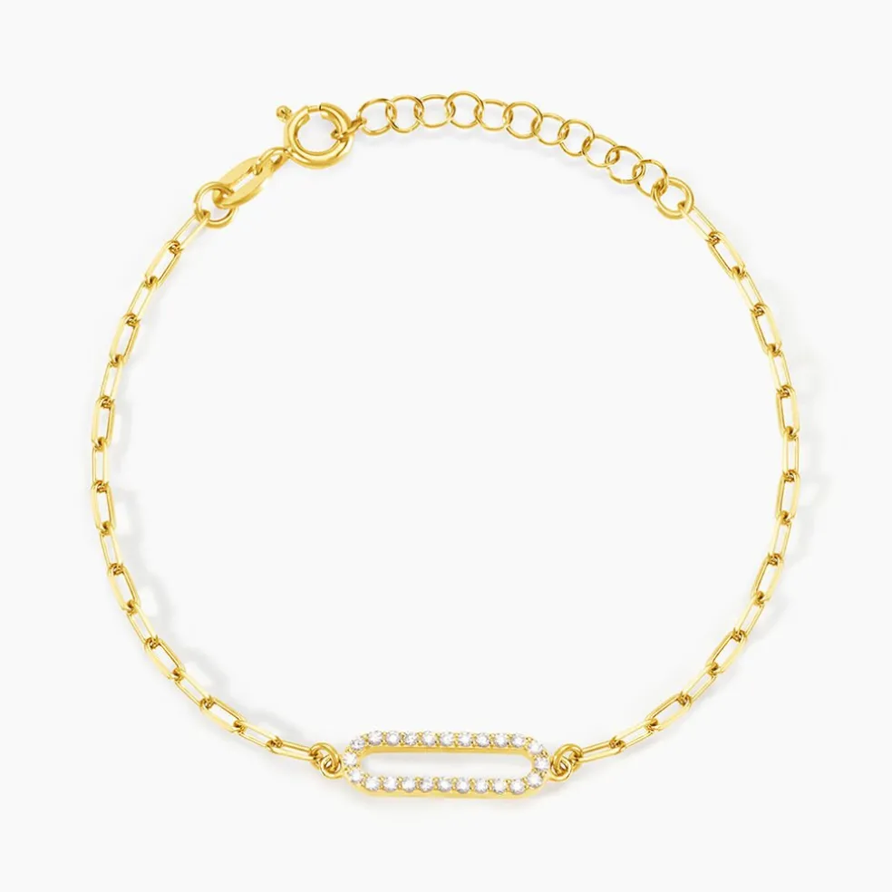 Bracelet Isabel Argent Jaune Oxyde De Zirconium