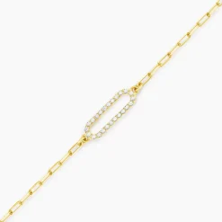 Bracelet Isabel Argent Jaune Oxyde De Zirconium